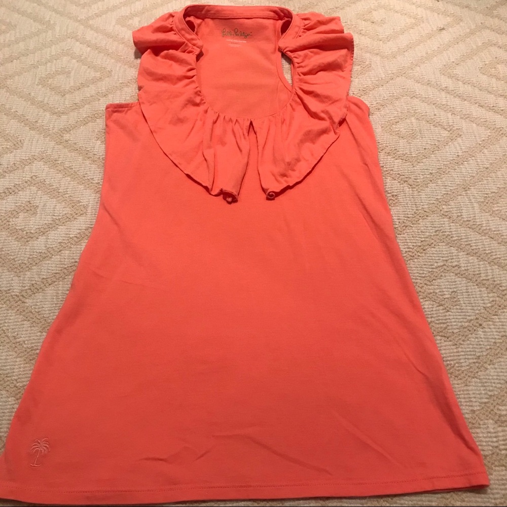 Lilly Pulitzer Ruffle Racer Back Tank Top